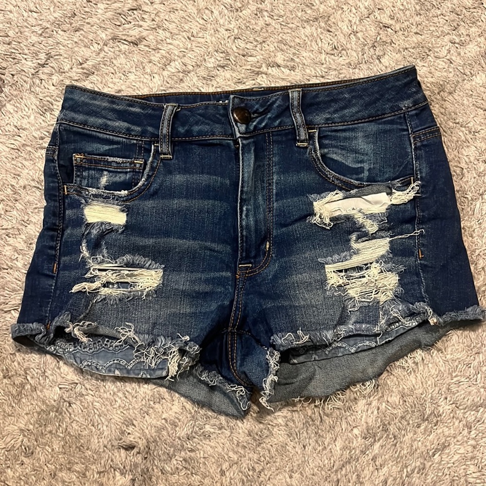AEO Hi Rise Shortie Shorts Super Stretch Size 8